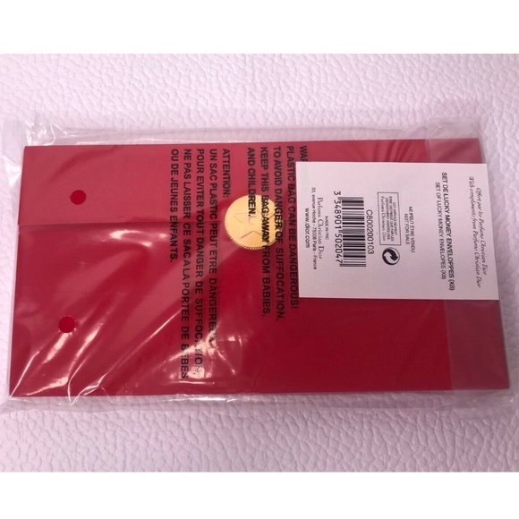 DIOR Lucky Money Envelopes Red Lunar New Year set of 8 NEW Sealed - Picture 3 of 5